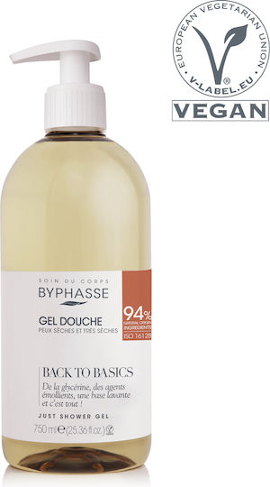 Byphasse Back To Basics Душ Гел с Глицерин За Всички Типове Кожа Хидратиращ 750ml