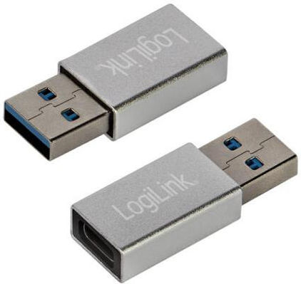 LogiLink Μετατροπέας USB-A male σε USB-C female Ασημί (AU0056)