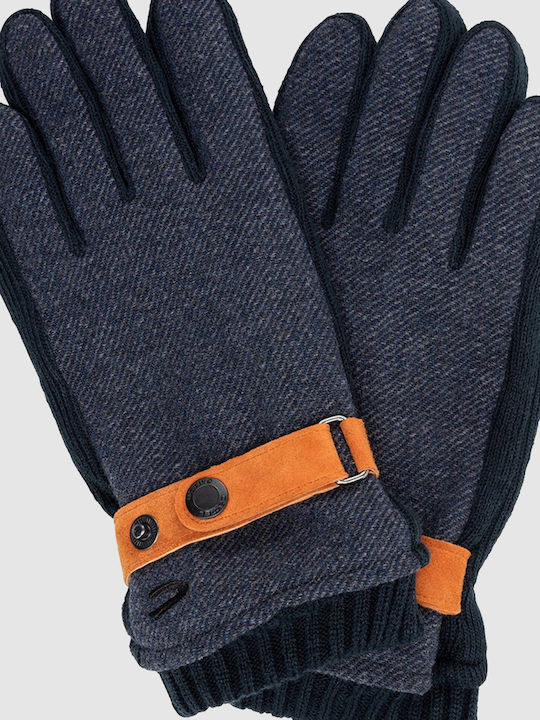 Camel Active Men's Fleece Gloves Navy Blue C22-