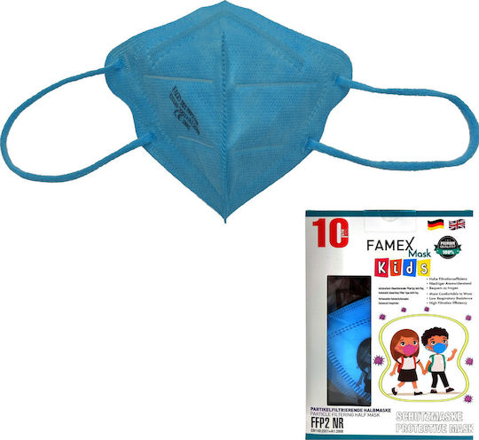 Famex Disposable Protective Mask FFP2 NR Kids Sky Blue 200pcs