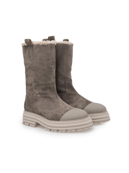 Alpe Wildleder Damen Knöchelstiefel Gray