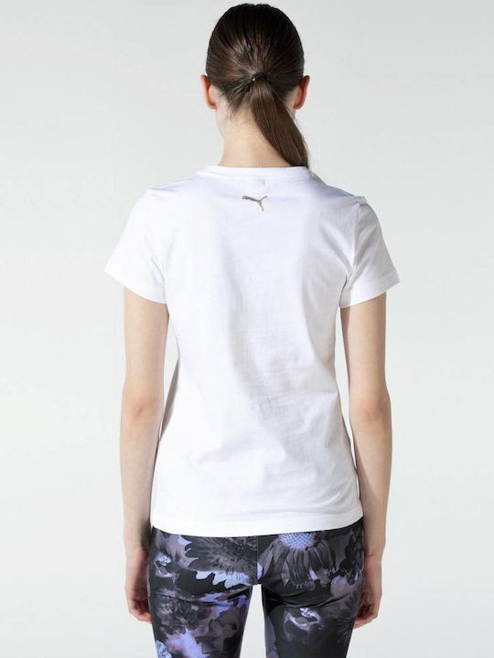 Puma Evide Graphic Damen T-Shirt Weiß