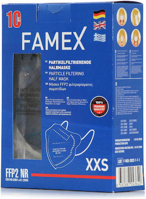 Famex Disposable Protective Mask FFP2 NR XXS Kids Navy Blue 50pcs