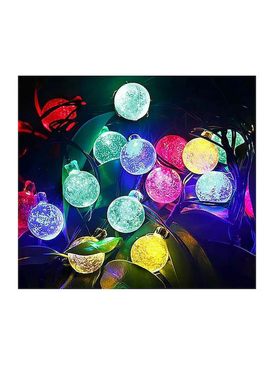 20 Λαμπάκια LED 5μ. Πολύχρωμα Ηλιακά σε Σειρά