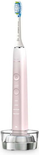 Philips Sonicare DiamondClean 9000 Electric Toothbrush with Timer, Pressure Sensor, and Travel Case Pink White