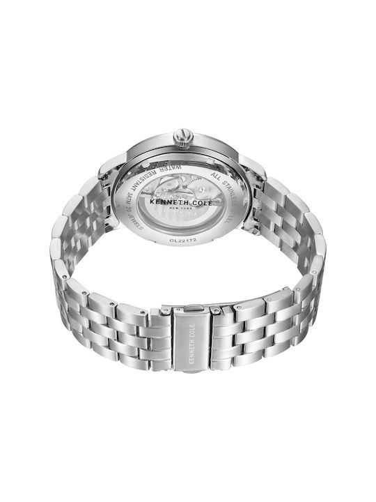 Kenneth Cole New York Watch Battery with Silver Metal Bracelet