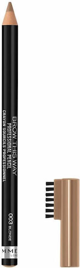 Rimmel Brow This Way Professional Pencil Eyebrow Makeup 003 Blond
