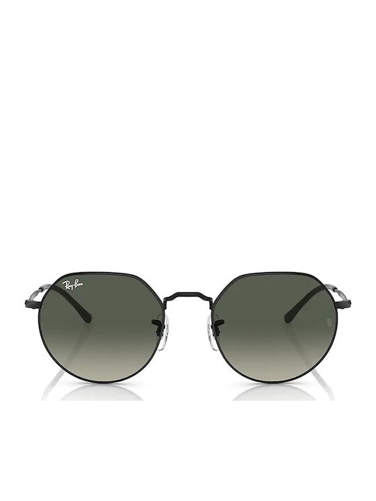 Ray Ban Jack Unisex Sonnenbrille mit Schwarz Metall Gestell und Gray Verlaufsfarbe Linse RB3565 002/71