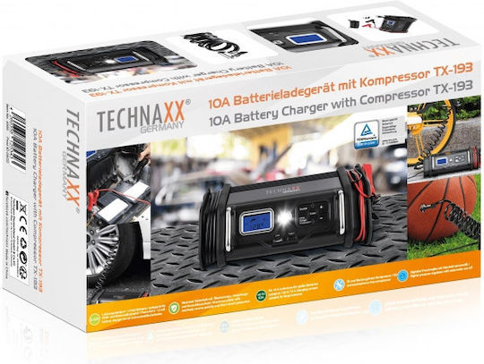 Technaxx Φορητός Φορτιστής Μπαταρίας Αυτοκινήτου 6/12V με Φακό TX-193