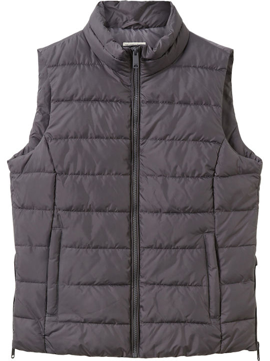 Women's Short Puffer Jacket for Winter Gray
