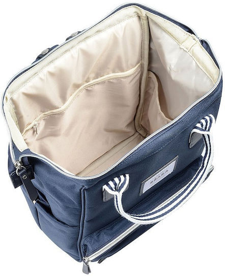Beaba Geantă-Schimbător Wellington Navy Blue 27x17x39cm.