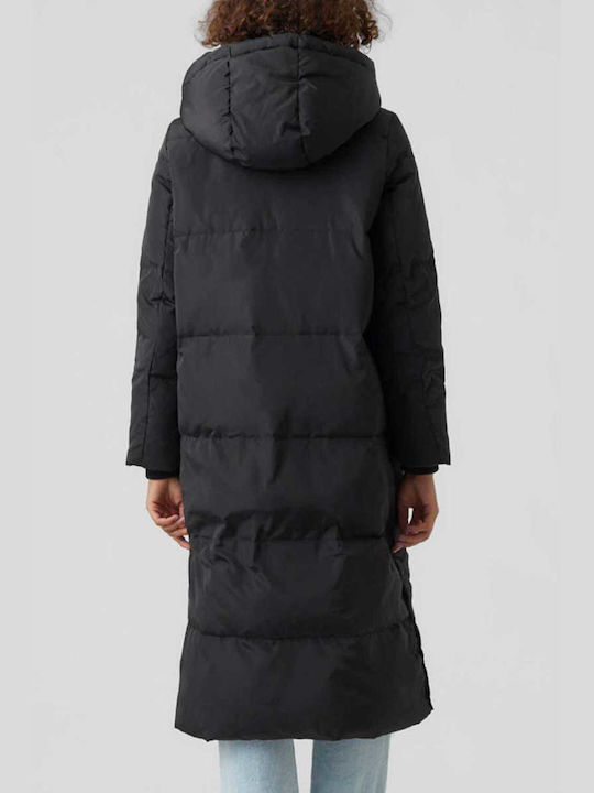 Vero Moda Lang Damen Puffer Jacke für Winter Schwarz