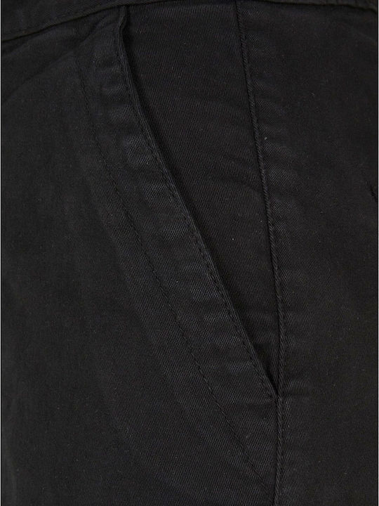 Damen Stoff Cargo Hose Schwarz