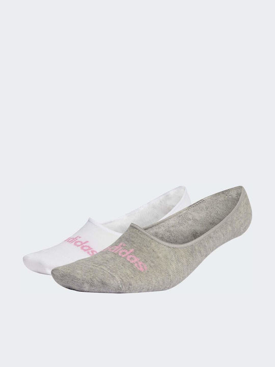 adidas Thin Linear Ballerina Γυναικείες Κάλτσες Πολύχρωμες 2Pack