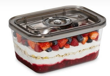 Caso VacuBoxx Комплект Стъклени Кутии За Храна Черни 14.5x9.5см 3 Бройки