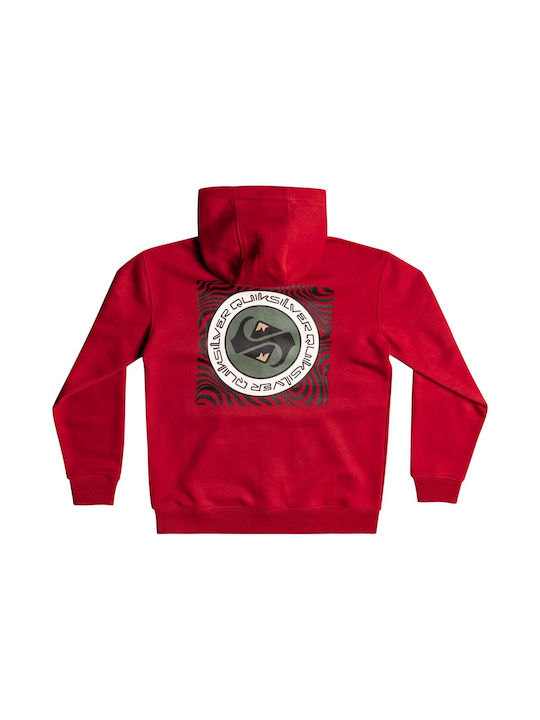 Quiksilver Boys Hooded Sweatshirt with Zipper Red