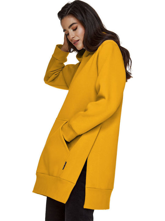Long Women's Sweatshirt Hooded Yellow