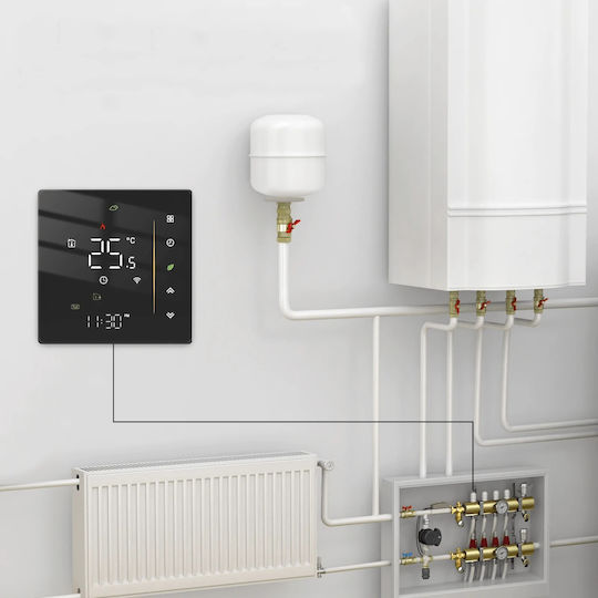 MOES WHT-006-GC-BK-MS Smart Digital Thermostat with Touch Screen και Wi-Fi