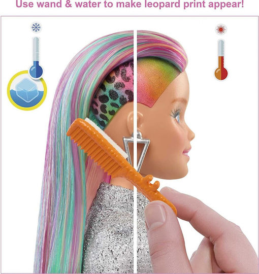 Barbie Leopard Rainbow Hair Κούκλα Extra για 3+ Ετών 30εκ.