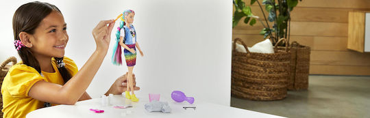 Barbie Leopard Rainbow Hair Κούκλα Extra για 3+ Ετών 30εκ.