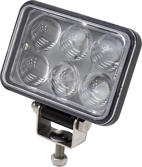 Autoline Rectangleς Headlights Car LED Universal 10 - 30V 18W with White Lighting 1pcs
