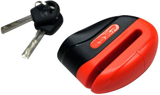 SXP MD02 Motorcycle Disc Brake Lock with 5.5mm Pin in Red