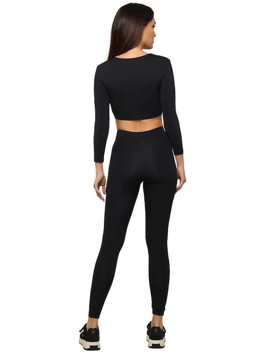 Cocomo Fitness-Leggings mit transparentem weißen Detail DF2033