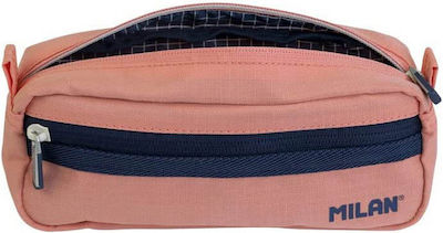 Milan Pencil Case Barrel with 2 Compartments Pink