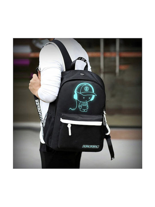 Kruzzel Backpack Αδιάβροχο 19lt Μαύρο