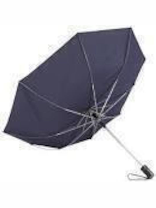 Perletti Winddicht Regenschirm Kompakt Marineblau