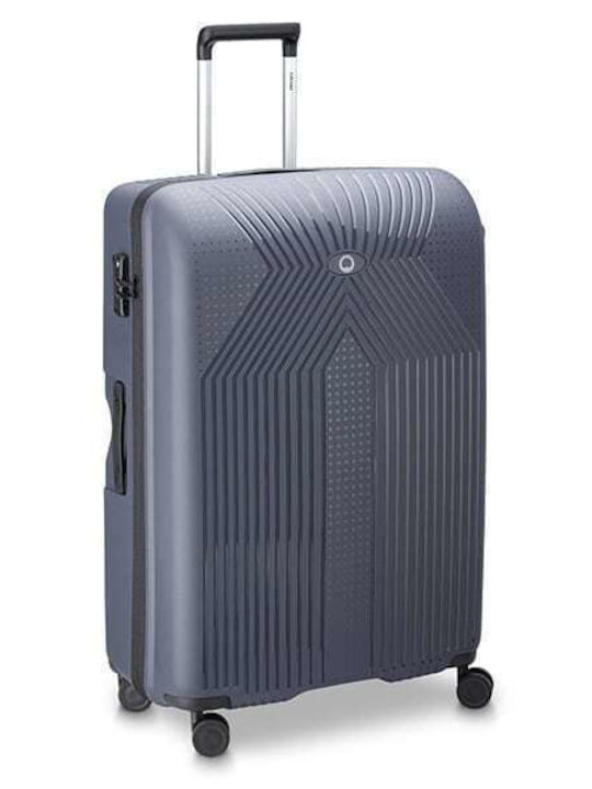 Delsey Ordener Large Hard Gray Suitcase With 4 Wheels Height 77cm