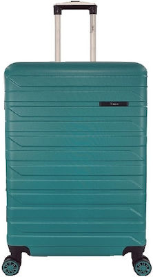 Rain Mittlerer Reisekoffer Hartschalen Petrol Blau mit 4 Räder Höhe 65cm