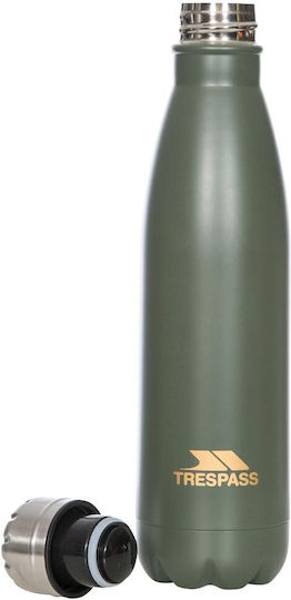 Trespass Caddo Bottle Thermos Stainless Steel 500ml Olive