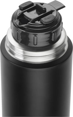 Zwilling J.A. Henckels Thermo Jug Flasche Thermosflasche Rostfreier Stahl Schwarz 1lt mit Kappenbecher 39500-514