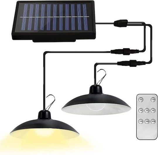 Set of 2 Stake Solar Lights 15W Cold White with Remote Control IP65 18cmx18cmx10cmcm