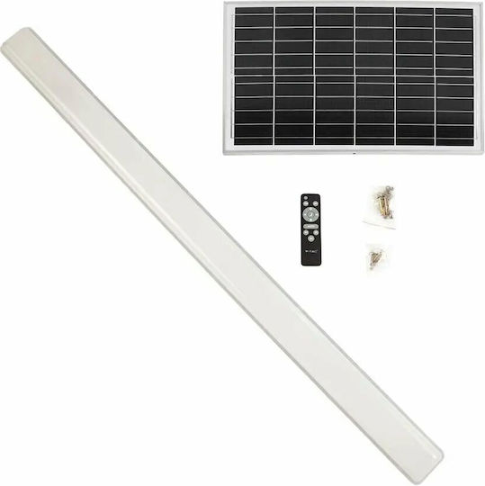 V-TAC Wall Mounted Solar Light 18W 1000lm Warm White 3000K with Remote Control IP65 118.5cmx8cmx6.5cmcm