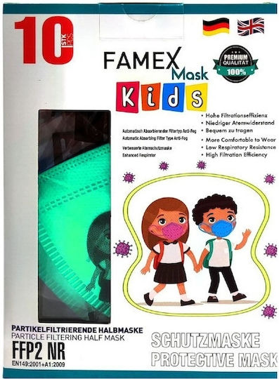 Famex Disposable Protective Mask FFP2 NR Kids Light Green 1200pcs
