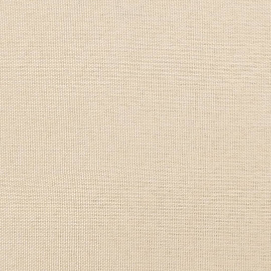 Pat Single Tapițat cu Material Crem pentru Saltea 100x200cm