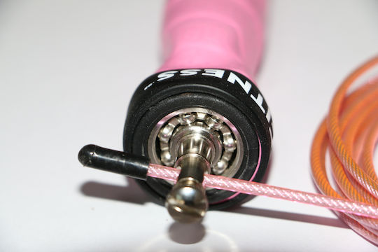 MegaFitness Wire / PVC Adjustable Jump Rope with Ball Bearings Pink Premium 3m