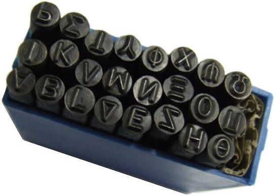 Donges Embossed letters Greek 6mm 943206 Stamped Letters Hand Tool Set 24pcs