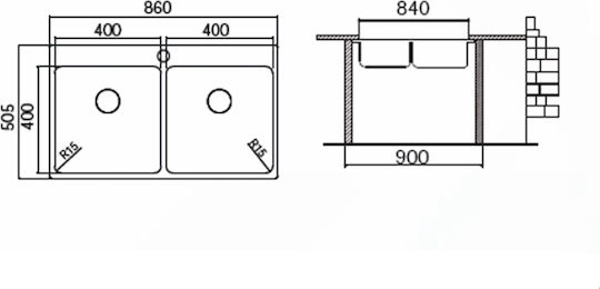 Excel Victoria 720CMS386 Ένθετος Inox Σατινέ Μ86xΠ50.5cm Ασημί Excel Victoria 720CMS386 Ένθετος Inox Σατινέ Μ86xΠ50.5cm Ασημί
