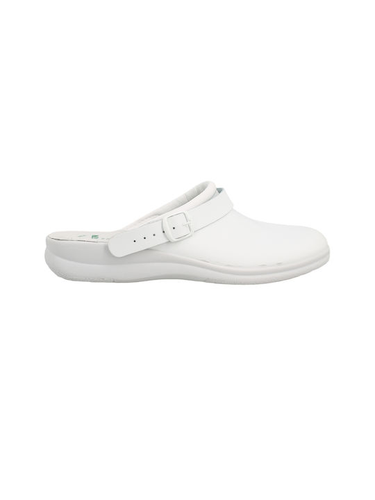 Antrin Comfort 30.8605.12 Leather Clogs White