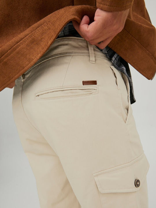 Trousers Cargo Elastic Gray / Oxford Tan