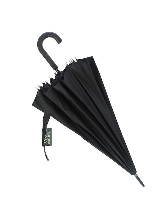 Rain Regenschirm mit Gehstock Schwarz