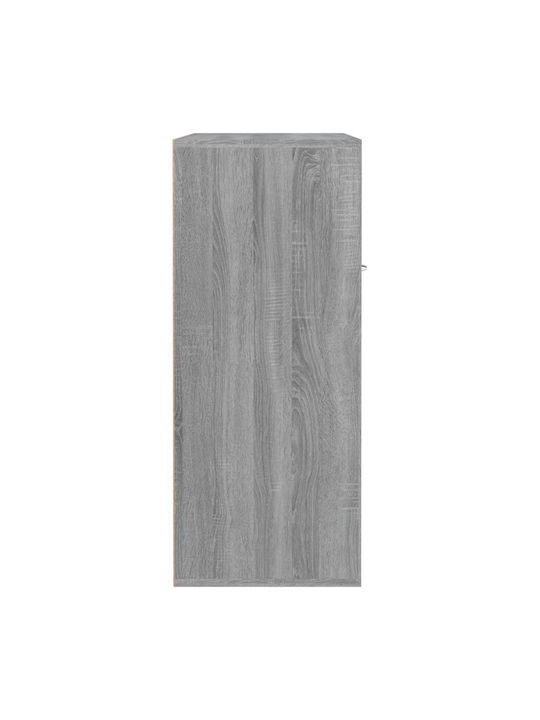 Wooden Shoe Organizer with 4 Shelves Grey Sonoma 60x35x84cm