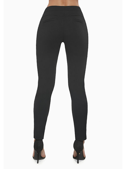 Bas Bleu Frauen Lang Leggings Push Up Schwarz