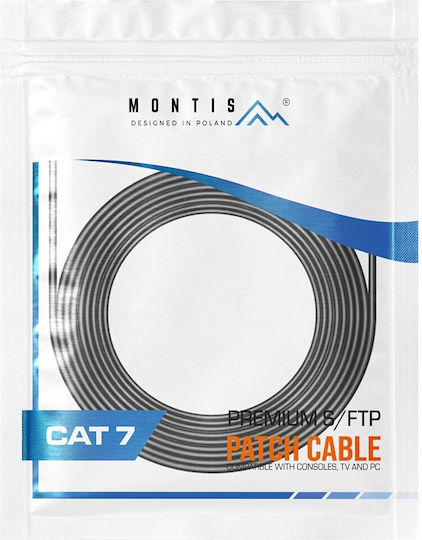 Montis S/FTP Кат.7 (10Gbps) Мрежов Кабел Ethernet 20м Черен
