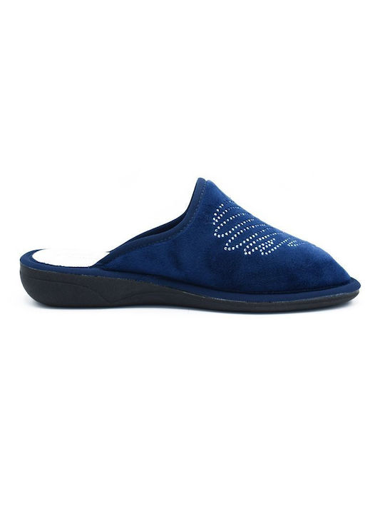 Women's SOULIS-AXA anatomical fabric slippers - Blue