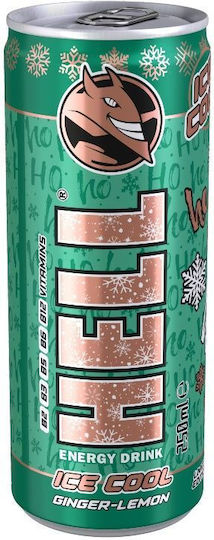 Hell Ice Cool Energy Drink Ginger Lemon με Ανθρακικό σε Κουτί 250ml