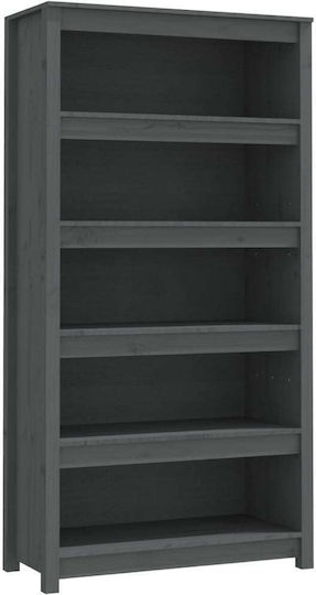 Bibliothek Grau 80x35x154cm
